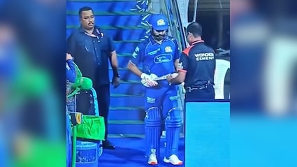 Rohit's Banter With Umpire After MI Star's Bat Almost Fails Test. Watch