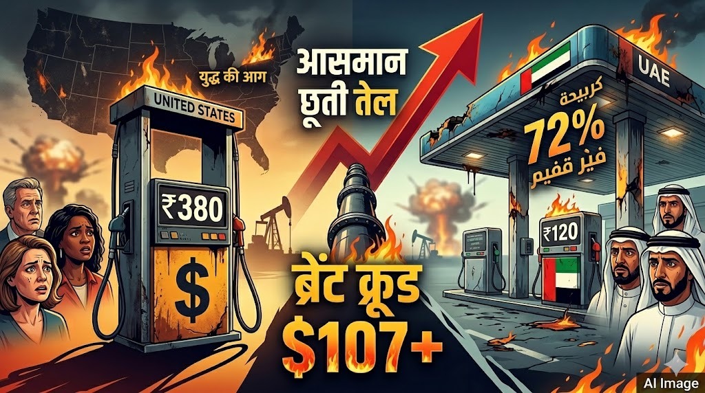 मिडिल ईस्ट की जंग में खुद जल रहा अमेरिका, पेट्रोल-डीजल की कीमतों में 72% तक का भारी उछाल, UAE का भी हाल बेहाल