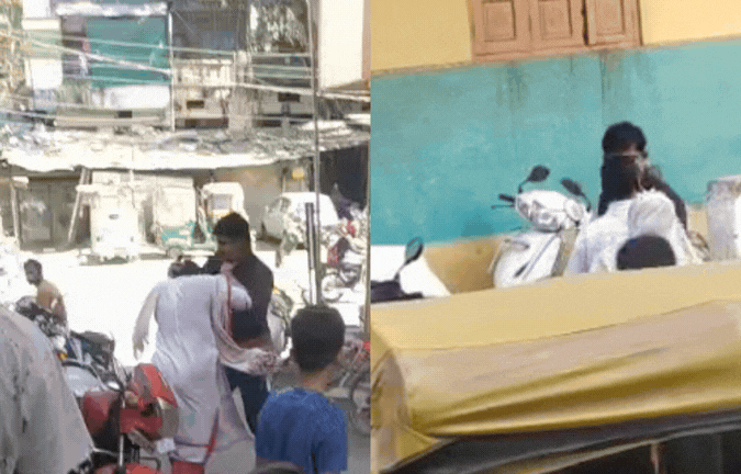 Video: बीच सड़क पर दे दनादन, बेगम ने शौहर को दूसरी महिला के साथ पकड़ा, घंटों चला हाई वोल्टेज ड्रामा&nbsp;