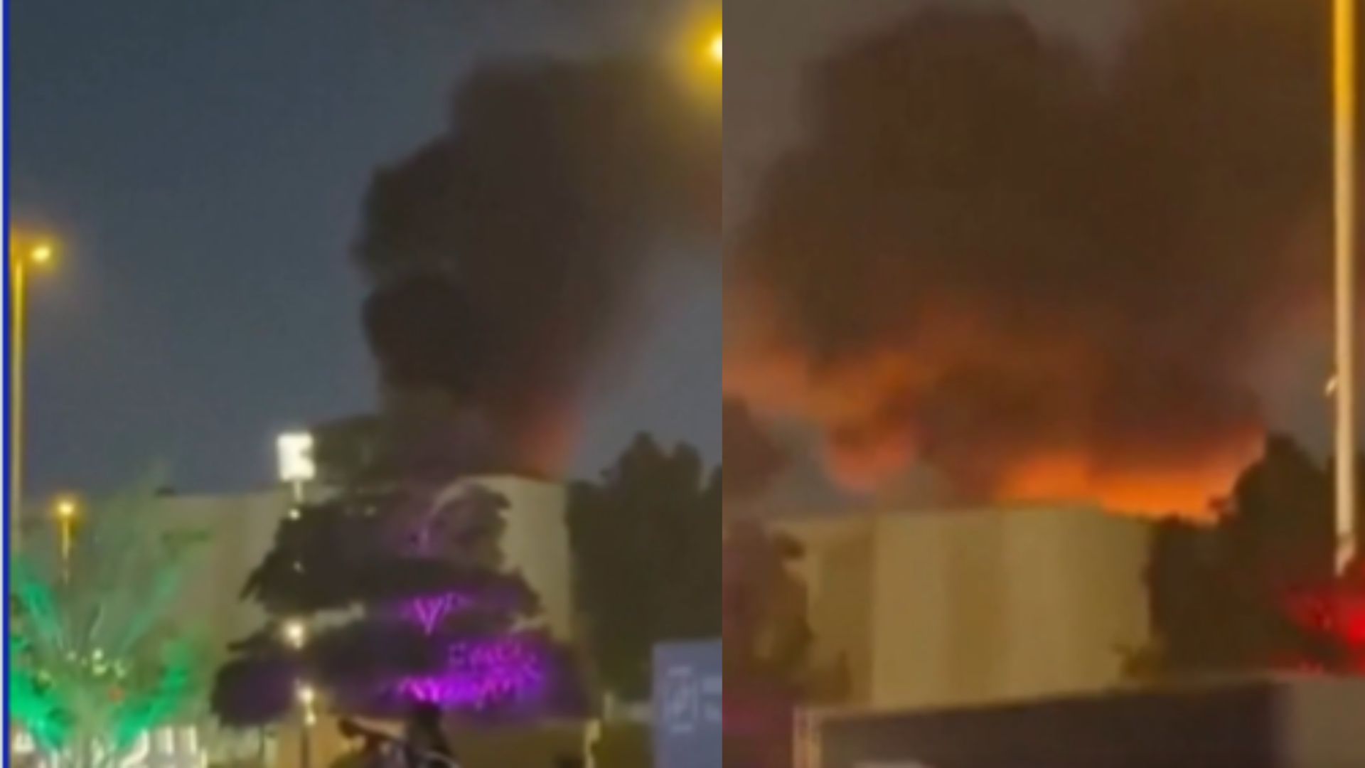 ईरान का रिवेंज मोड ऑन है! दुबई में अमेरिकी दूतावास के पास ड्रोन अटैक से भीषण आग लगी- VIDEO