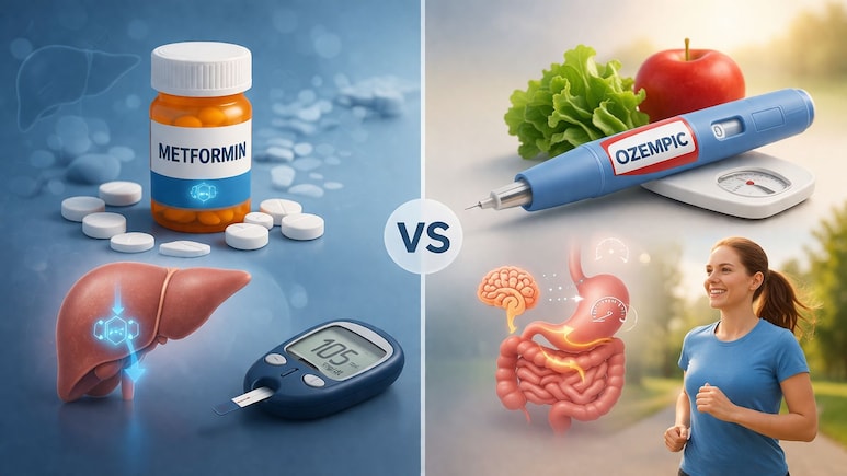 Metformin Vs Ozempic: डायबिटीज कंट्रोल करने में कौन सी दवा बेहतर और किसके साइड इफेक्टस सबसे कम? जानिए