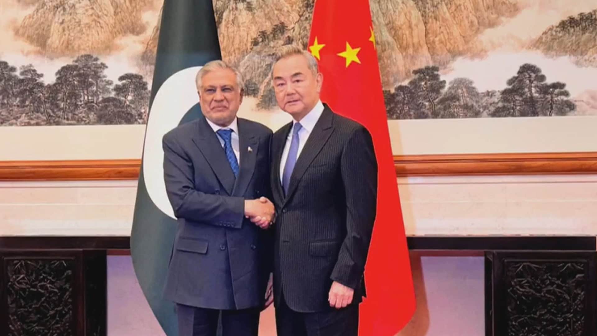 Pakistan FM Ishaq Dar in Beijing, Meets Chinese Officials