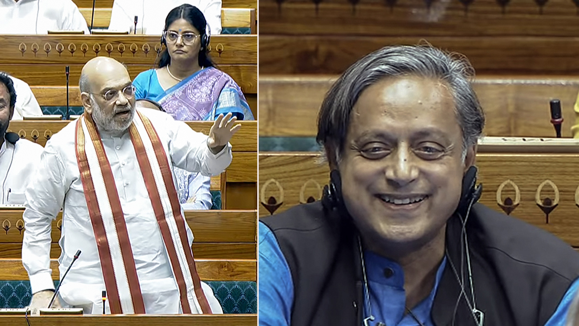 'Why Don't You Teach Rahul Gandhi?' Amit Shah Asks Shashi Tharoor in Parliament