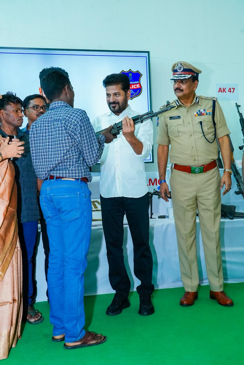 130 Naxals Surrender in Hyderabad Before Telangana CM Revanth Reddy, 125 From Chhattisgarh