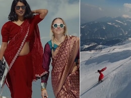 साड़ी में बर्फीले पहाड़ पर स्टंट! इन दो महिलाओं का Video देखकर यूजर्स बोले- इंटरनेट का सबसे कूल वीडियो