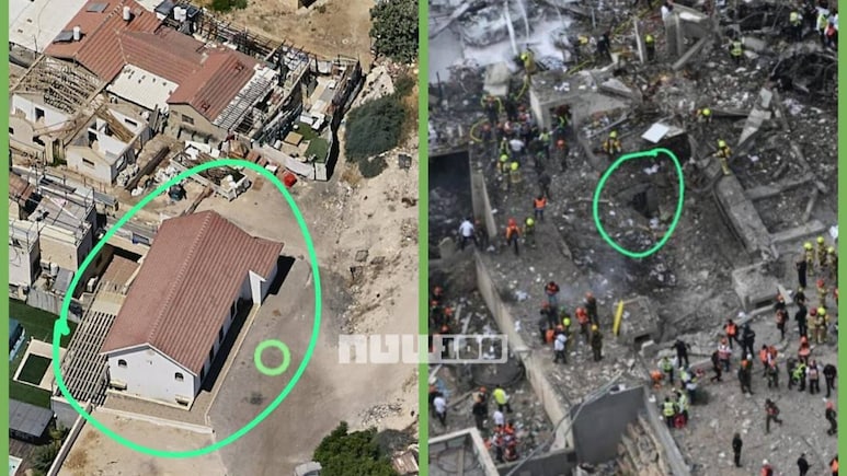 ईरान ने इजरायल में जहां मिसाइल दागी, उसकी पहले और बाद की तस्वीर, 9 लोगों की मौत