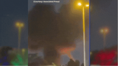 ईरान का रिवेंज मोड ऑन है! दुबई में अमेरिकी दूतावास के पास ड्रोन अटैक से भीषण आग लगी- VIDEO