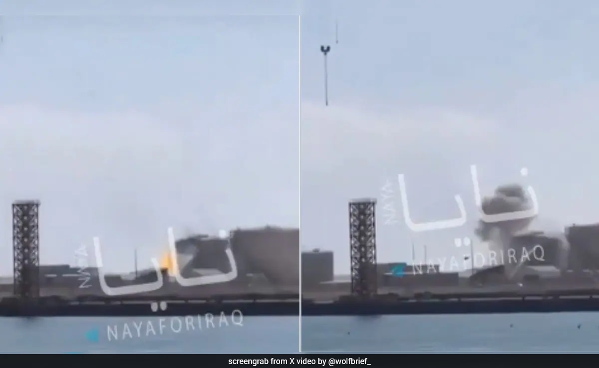On Camera, Iranian Drone Strikes Oman Port, Black Smoke Seen Rising