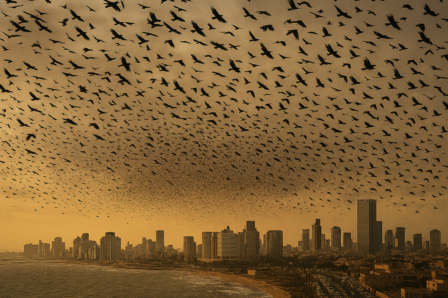 तेल अवीव के आसमान में मंडरा रहे हैं हजारों कौए! जंग के बीच वायरल इस खौफनाक वीडियो का 'कड़वा सच'