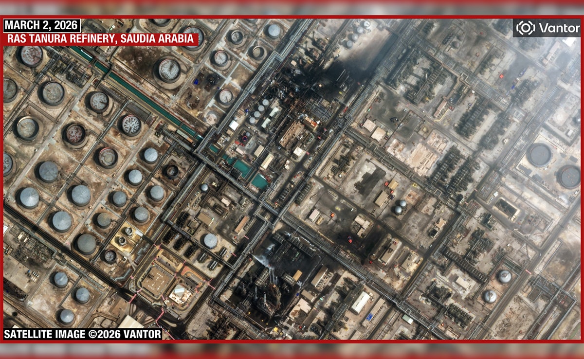 vantor satellite image saudi arabia ras tanura oil refinery march 2, 2026