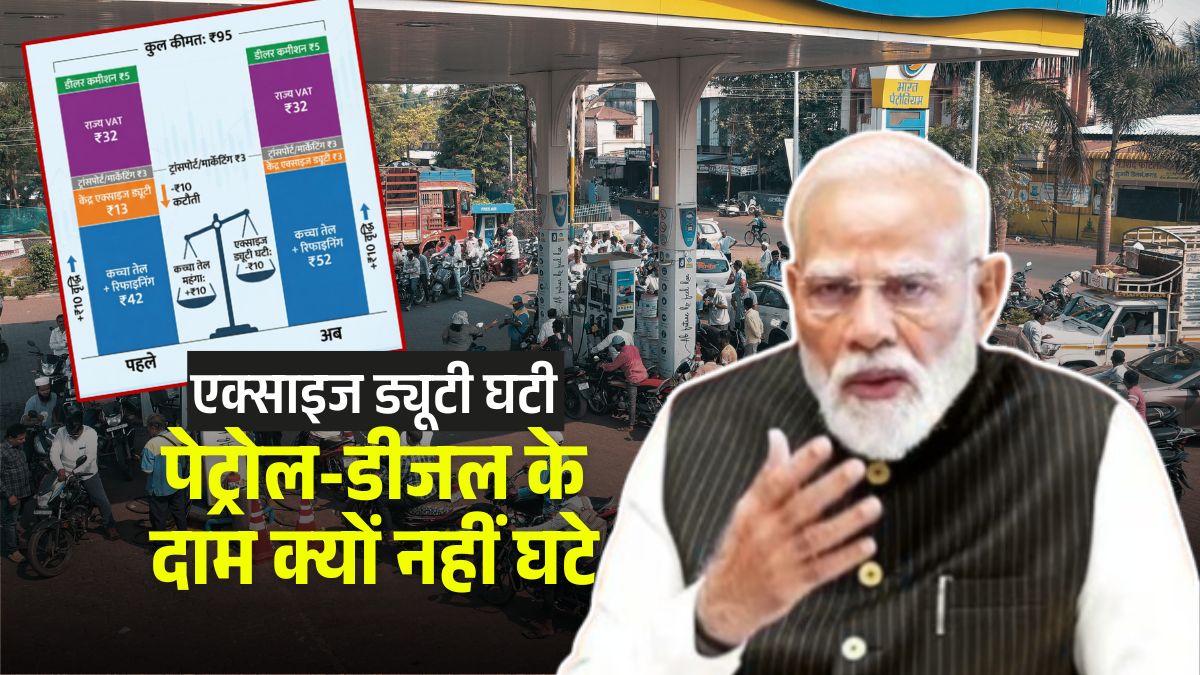 सरकार ने घटाई ड्यूटी, फिर भी पेट्रोल-डीजल के दाम क्यों नहीं कम हुए... जान लीजिए एक लीटर के रेट का पूरा हिसाब
