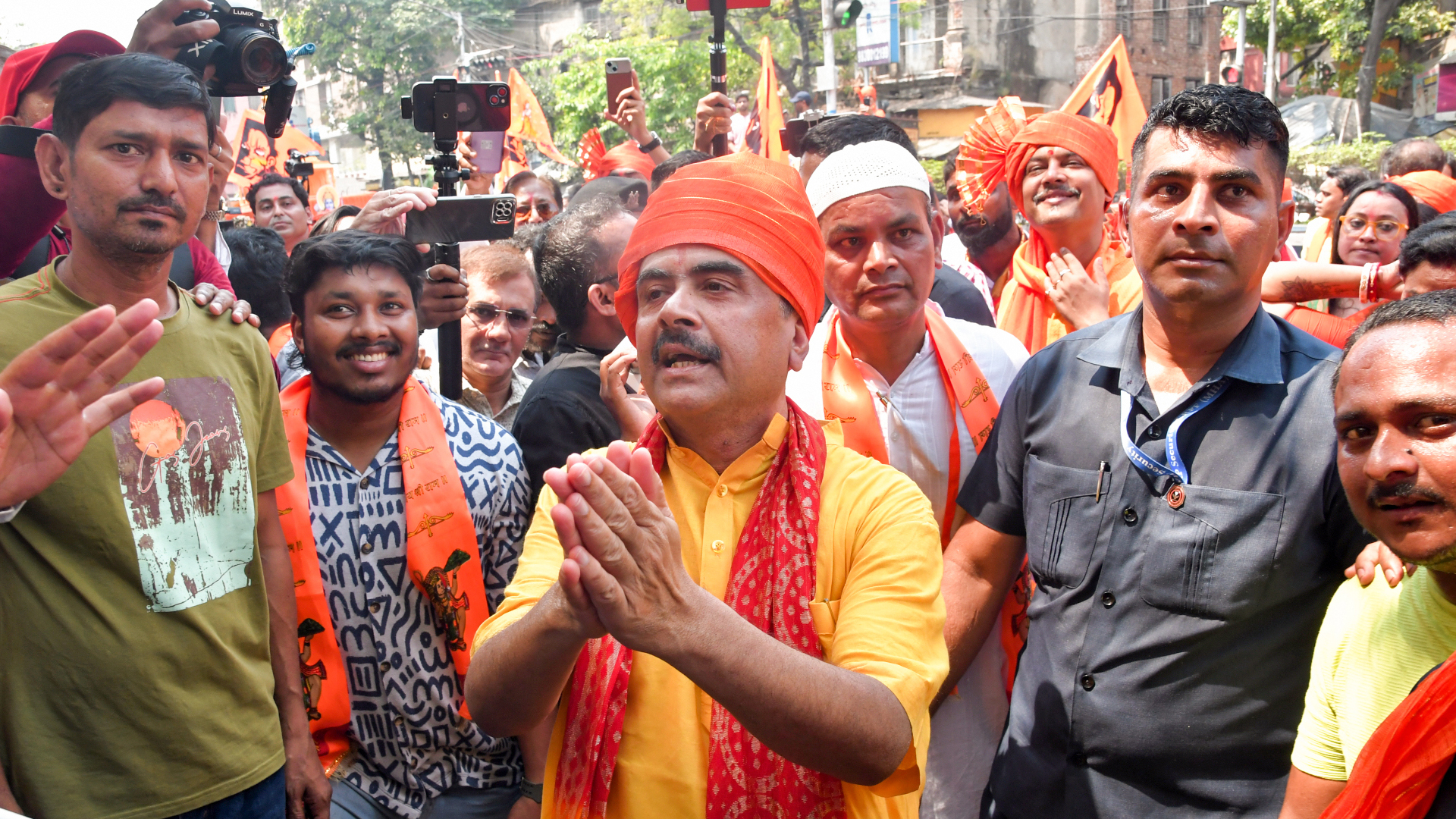 Suvendu Adhikari Leads Ram Navami Rally In Mamata Banerjee's Constituency