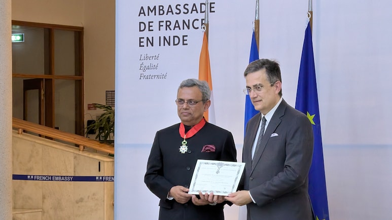 Former Ambassador Jawed Ashraf Awarded France's Legion d'honneur Commandeur Distinction