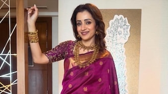 Trisha Krishnan Makes A Statement In Gold Jewellery At Eka-Ravi's Wedding