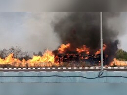 राजस्थान: जालोर में तेल टैंकर पलटने से लगी भीषण आग, 1 व्यक्ति जिंदा जला, हाईवे पर आवाजाही बाधित