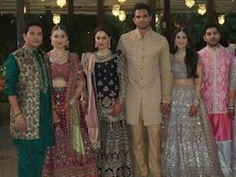 Arjun Tendulkar-Saaniya Chandhok Dazzle In Ivory And Silver Outfits At Mehendi And Sangeet Ceremony