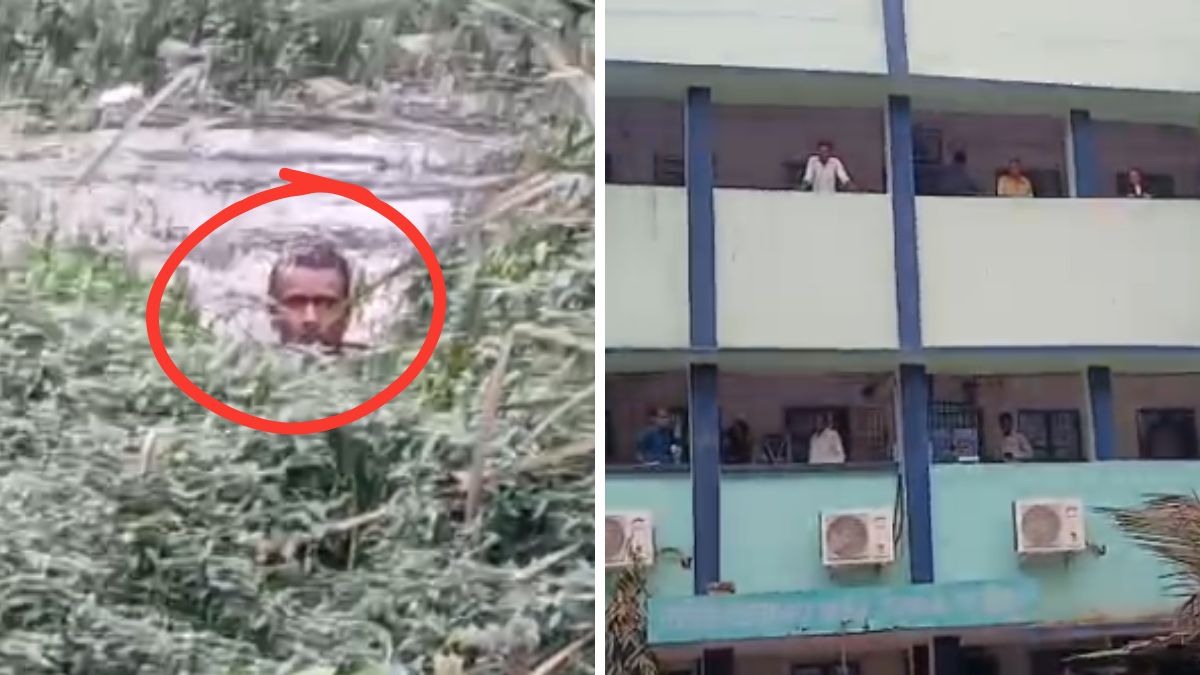 वैशाली कोर्ट में ड्रामा: पेशी पर आया आरोपी पहली मंजिल से कूदकर भागा, घंटों तालाब में छिपा; पुलिस ने यूं निकाला