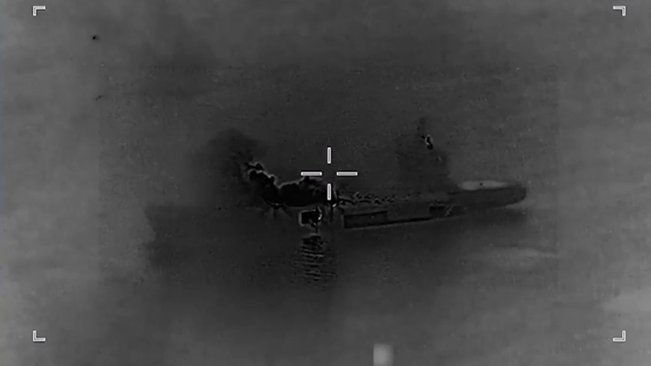 US Strike Sets Huge Iranian Drone Carrier Ablaze; CENTCOM Confirms Naval Assault