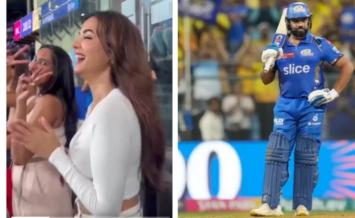 MI vs KKR: 'रोहित..रोहित..', पूर्व कप्तान के हर छक्के पर झूमी यह बॉलीवुड हीरोइन, क्रिकेट से है खास रिश्ता