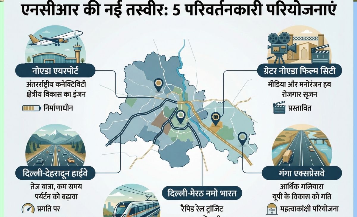 नोएडा एयरपोर्ट ही नहीं, NCR की तस्वीर बदल रहे ये 5 दमदार प्रोजेक्ट, न्यूयॉर्क-लंदन जैसा हब बनेगा ग्रेटर नोएडा