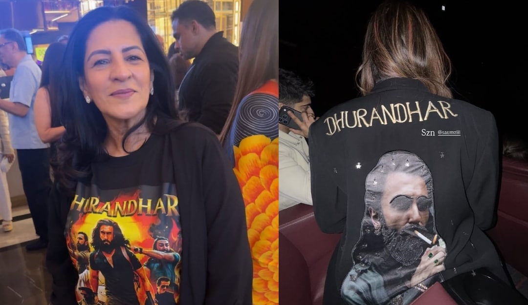 Crazy Viral: Ranveer Singh's Mom Goes To <i>Dhurandhar 2</i> Bash In A 'Hamza' T-Shirt