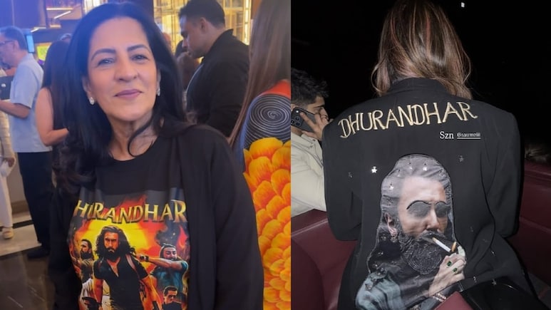 Crazy Viral: Ranveer Singh's Mom Goes To <i>Dhurandhar 2</i> Bash In A 'Hamza' T-Shirt