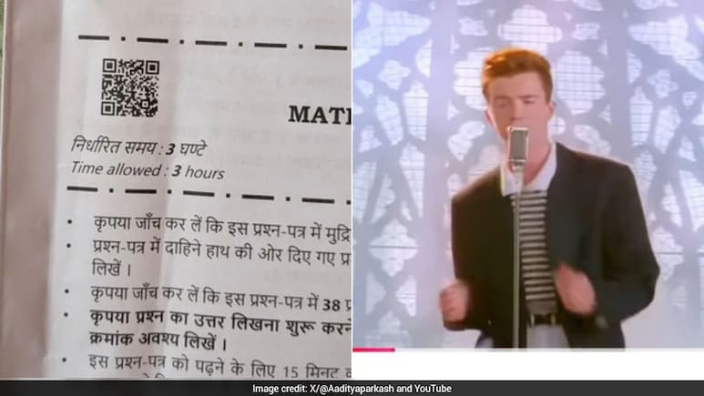 CBSE Class 12 Maths Paper QR Code Leads To 'Rickroll', Sparks Social Media Buzz