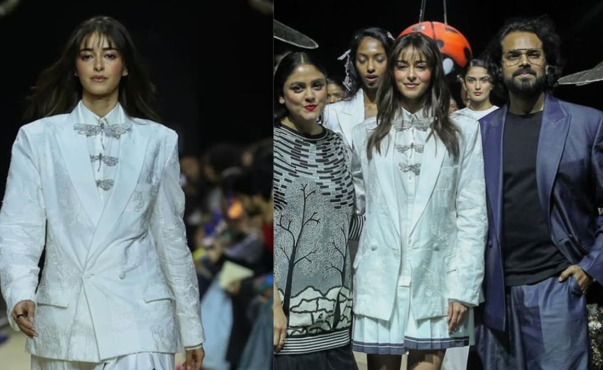 Ananya Panday Walks For Rahul Mishra's 'White Gold' Cotton Collection