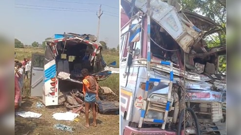 तेज रफ्तार ट्रक ने बस को मारी टक्कर, चार की मौत, कई घायल; रायपुर&ndash;बिलासपुर मार्ग पर हादसा