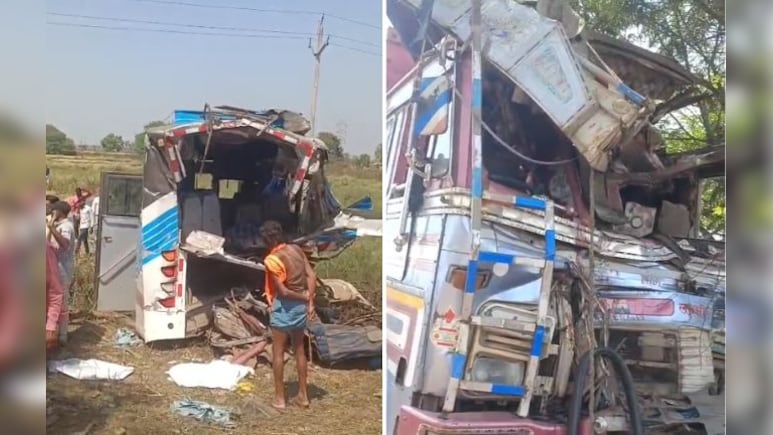 तेज रफ्तार ट्रक ने बस को मारी टक्कर, चार की मौत, कई घायल; रायपुर&ndash;बिलासपुर मार्ग पर हादसा