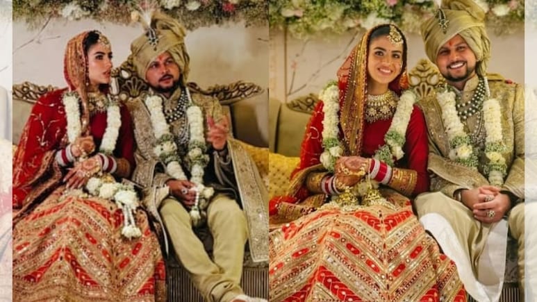 लाल लहंगे में दुल्हन बनीं वंशिका, आइवरी शेरवानी में छाए कुलदीप यादव, मसूरी की वादियों में बजी शहनाई, देखें PHOTOS