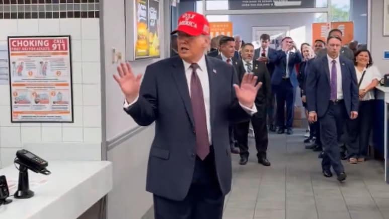 Trump Visited A Burger Joint. Declared Iran Strikes 9 Hours Later