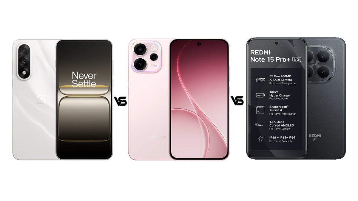 Oppo Reno 15C 5G vs Redmi Note 15 Pro+ 5G vs OnePlus Nord 5: 40K में कौन सा फोन है बेस्ट