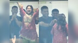 "<i>Baith Jao</i>": MS Dhoni's Reaction To Wife Sakshi's Mistaken Celebration vs England Is Viral. Video