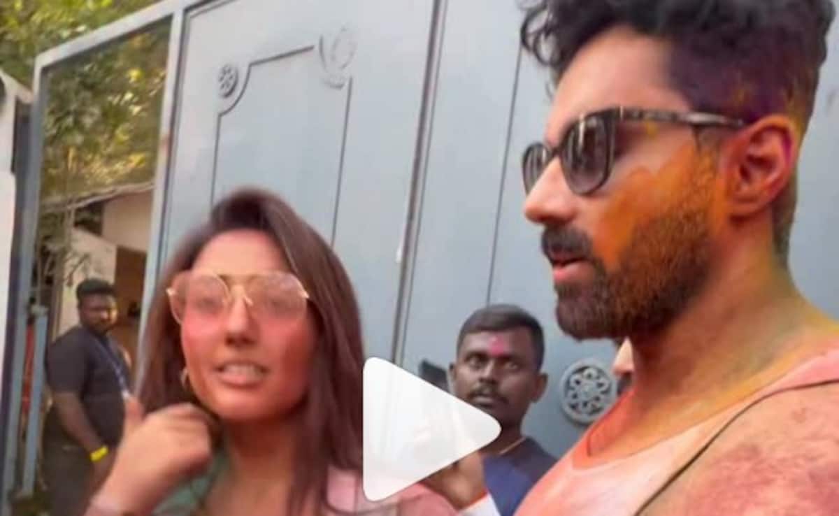 अशनूर कौर के लिए प्रोटेक्टिव हुए अभिषेक बजाज, होली के इवेंट में सेल्फी के लिए जुटी भीड़, यूं बचाते आए नजर