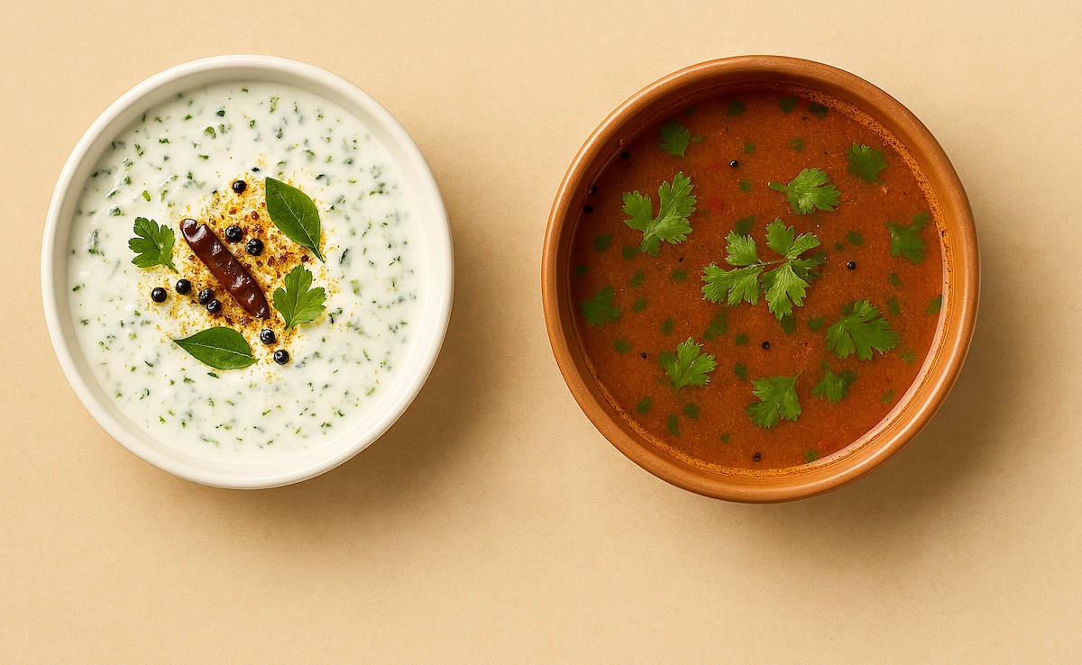 Raita and rasam (image is for representation purposes only)