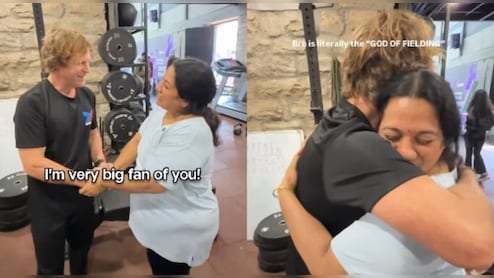 बेटे ने जब मां को मिलवाया उनके क्रश से...देख फूट-फूटकर रोने लगीं मां, जिम में ऐसा सरप्राइज देखकर रह गईं दंग!