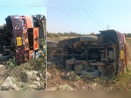 एमपी के कटनी में बस हादसा, ब्रिज के पास पलटी बस, 12 यात्री घायल&nbsp;