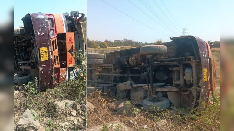 एमपी के कटनी में बस हादसा, ब्रिज के पास पलटी बस, 12 यात्री घायल&nbsp;