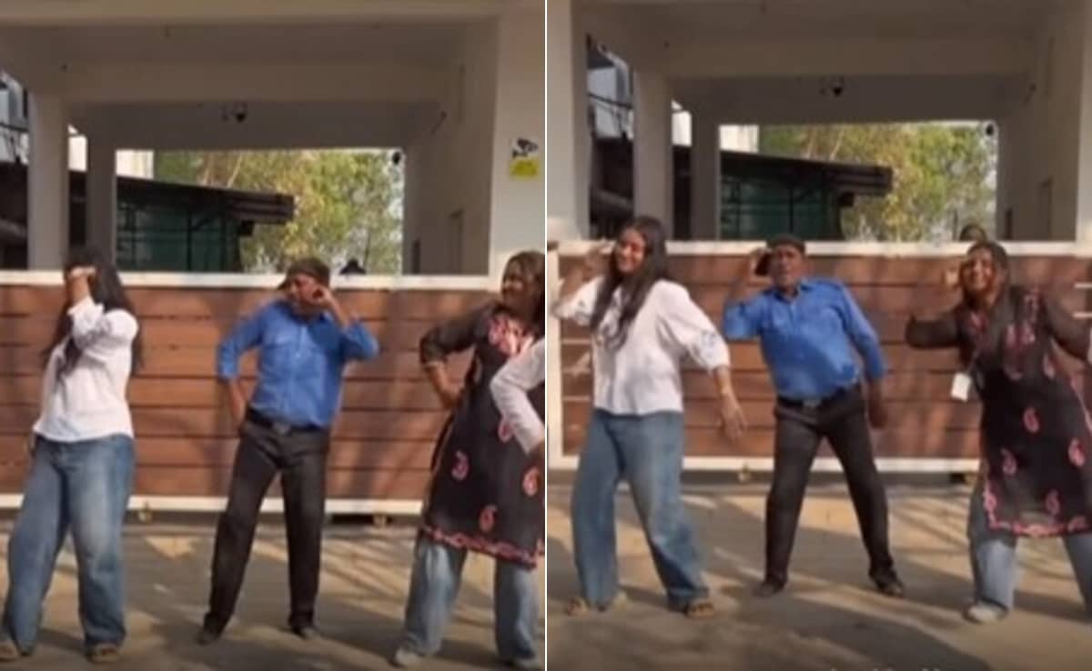 रील बना रही लड़कियों के बीच में कूद पड़ा सिक्योरिटी गार्ड, ‘बेबी डॉल' पर ऐसे नाचा, लोग बोले- असली Baby Doll!