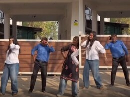 रील बना रही लड़कियों के बीच में कूद पड़ा सिक्योरिटी गार्ड, &lsquo;बेबी डॉल' पर ऐसे नाचा, लोग बोले- असली Baby Doll!