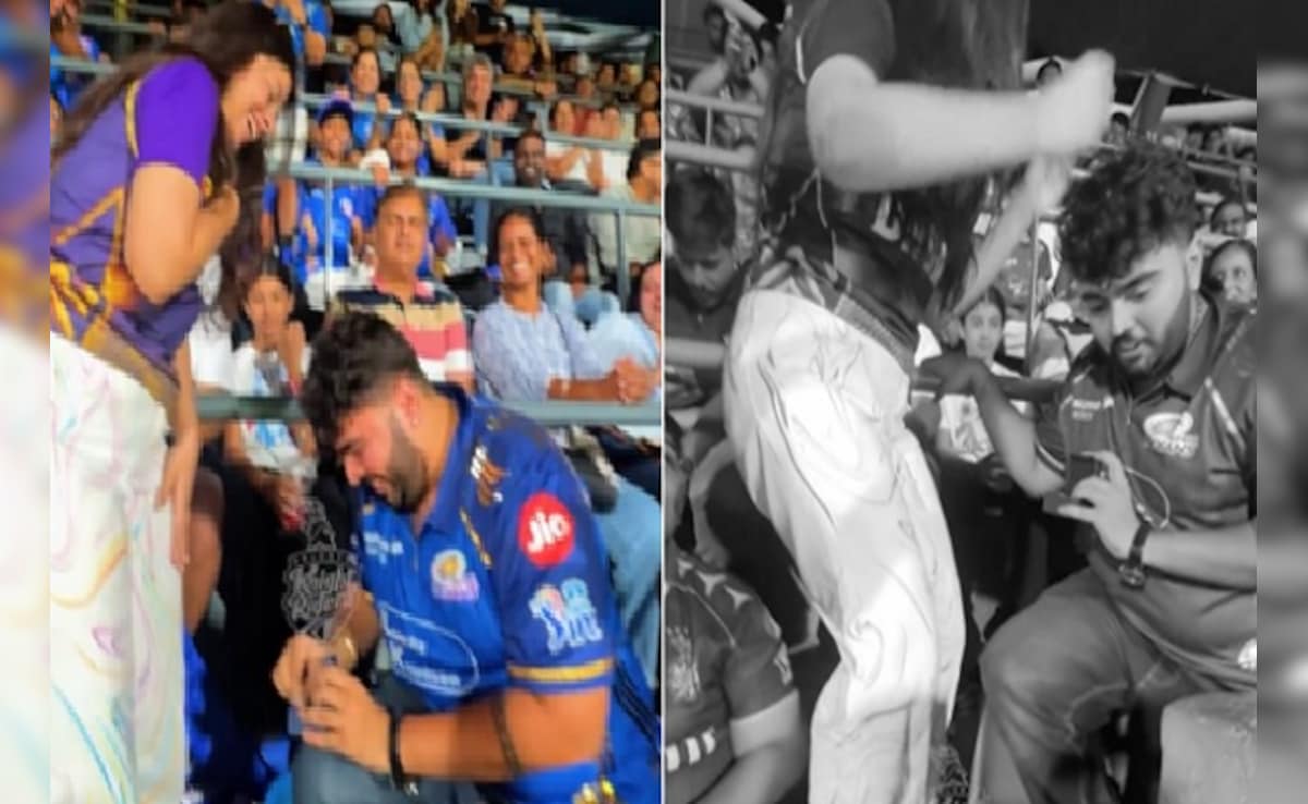 Video: दिल के अरमां आंसुओं में बह गए.. MI vs KKR मैच में शख्स कर रहा था गर्लफ्रेंड को प्रपोज, तभी हाथ से छूट गई अंगूठी, लड़की का रिएक्शन हुआ वायरल