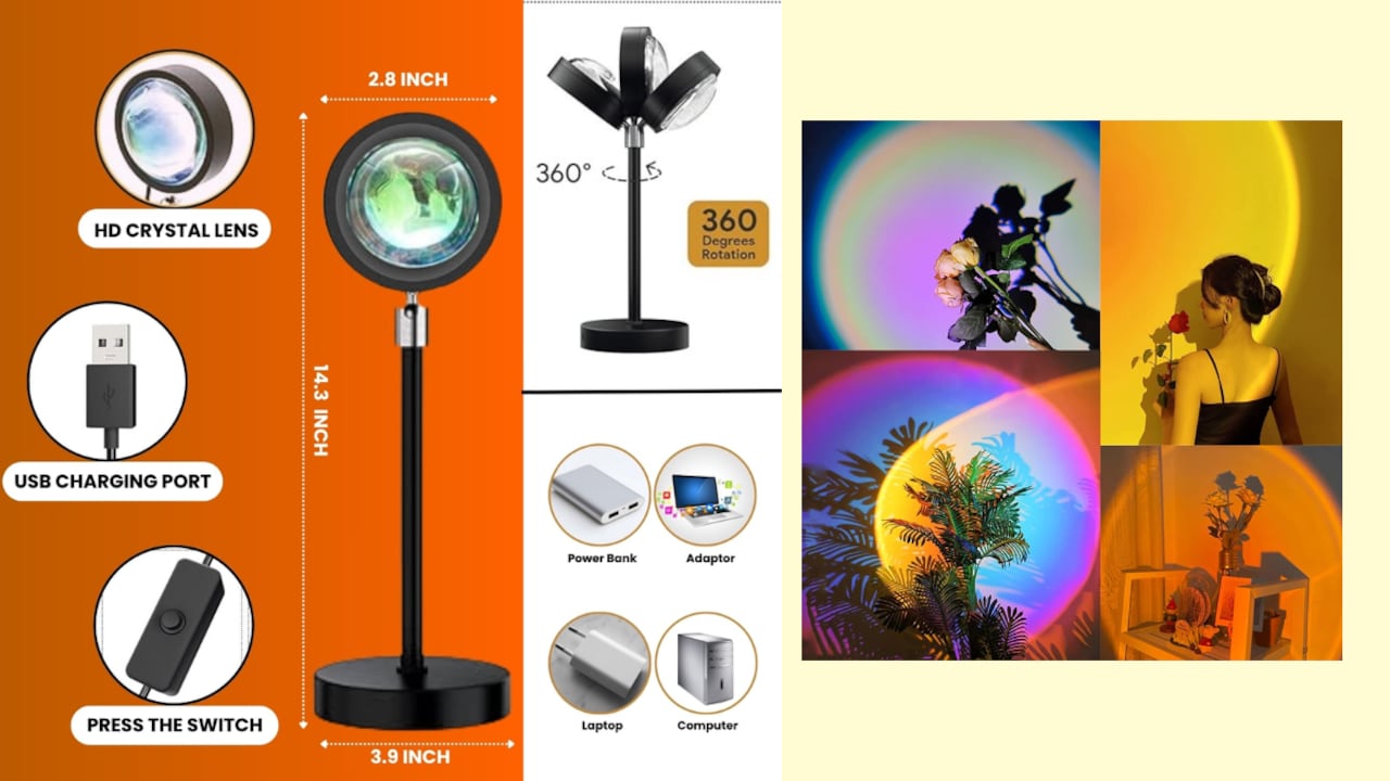 Stylish sunset lamps for an aesthetic room