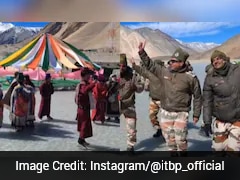 Watch: ITBP Troops Celebrate Holi At 14,300 Feet Near Frozen Pangong Lake