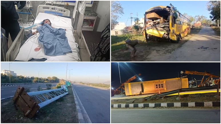 Ajmer Bus Accident: 'बारात' की बस डिवाइडर से टकराकर पलटी, ड्राइवर की मौत, 2 साल की बच्ची समेत 22 घायल