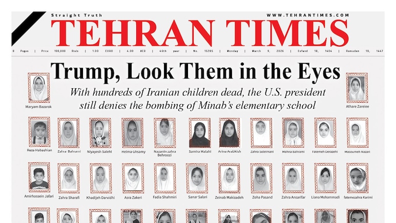 "Trump, Look Them In The Eyes": Tehran Times Frontpage's Grim Reminder