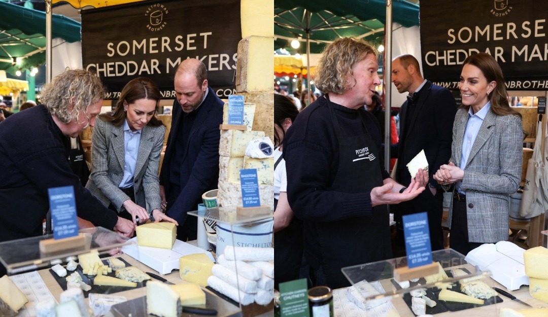 Kate Middleton And Prince William Serve Coffee And Dessert At Borough Market