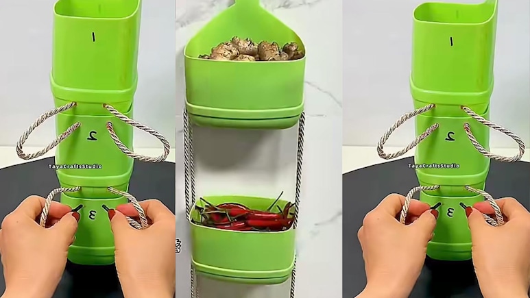 बिना पैसे खर्च किए बेकार पड़ी तेल की केन और प्लास्टिक बोतल से बनाएं शानदार Vegetable Storage