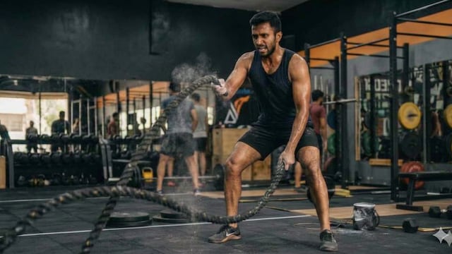 Common exercises include squats, burpees, push-ups, and sprints
