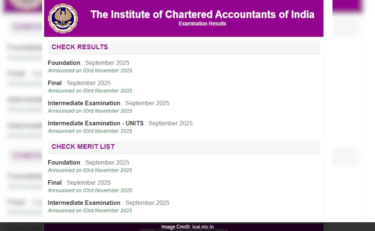 ICAI CA January Final Result 2026 Live: Check Download Link, Merit List Release Timings